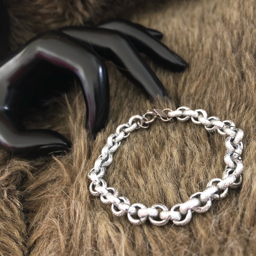 Vintage Sarah Coventry aluminum link bracelet